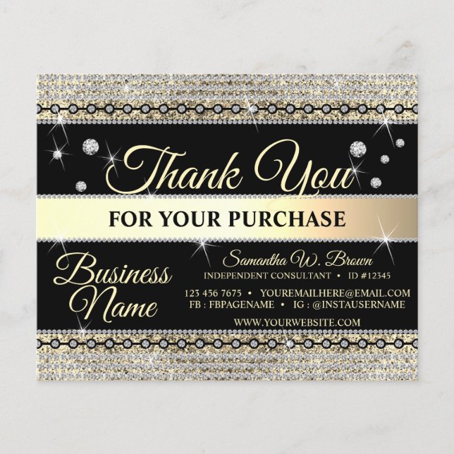 Jewelry Glitter Guld Diamond Tack for order (Framsida)