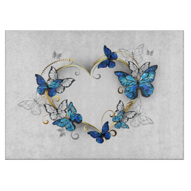 Jewelry Heart med Butterflies Morpho (Framsidan)
