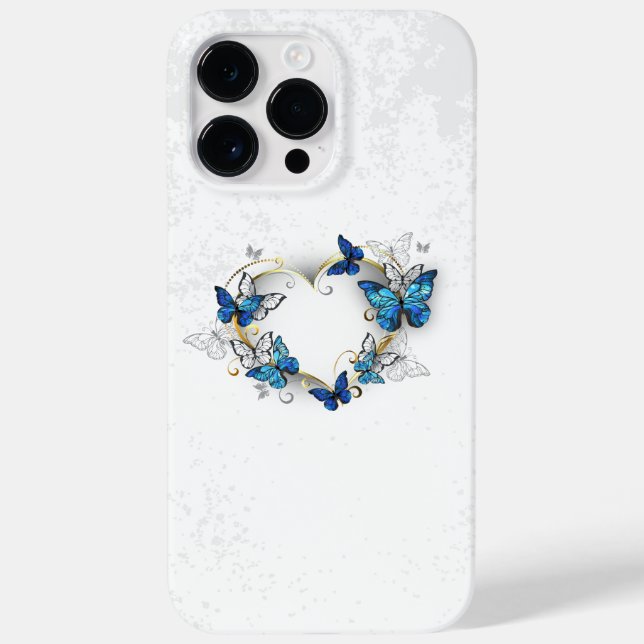 Jewelry Heart med Butterflies Morpho (Baksida)