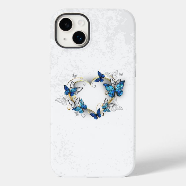 Jewelry Heart med Butterflies Morpho (Baksida)
