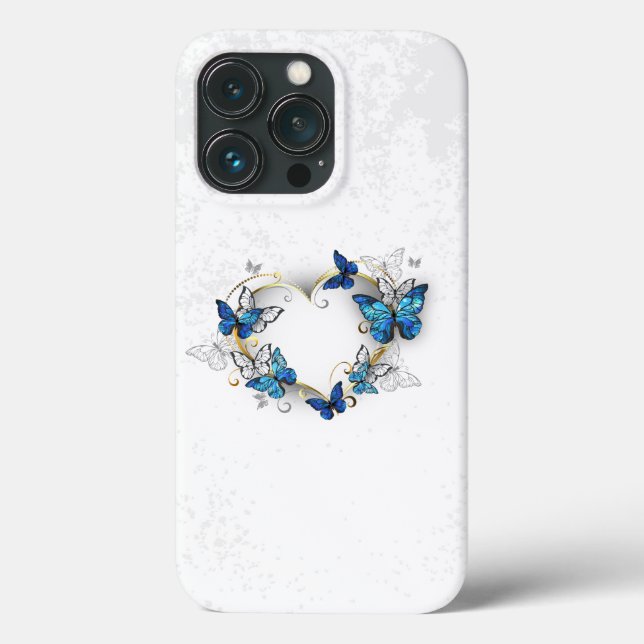 Jewelry Heart med Butterflies Morpho (Baksida)