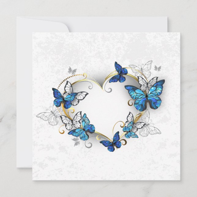 Jewelry Heart med Butterflies Morpho (Framsida)
