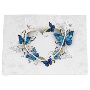 Jewelry Heart med Butterflies Morpho