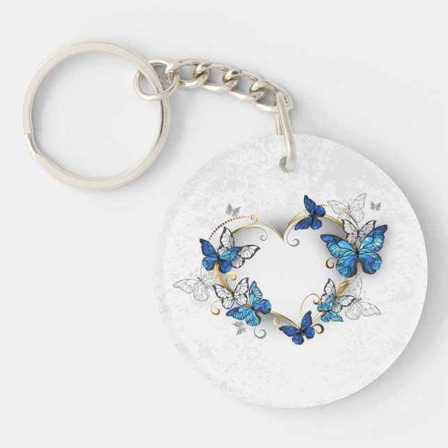 Jewelry Heart med Butterflies Morpho (Framsidan)