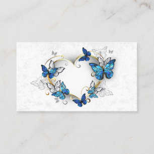 Jewelry Heart med Butterflies Morpho Lojalitetskort