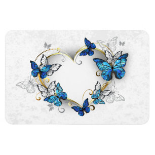 Jewelry Heart med Butterflies Morpho Magnet