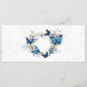 Jewelry Heart med Butterflies Morpho Meny