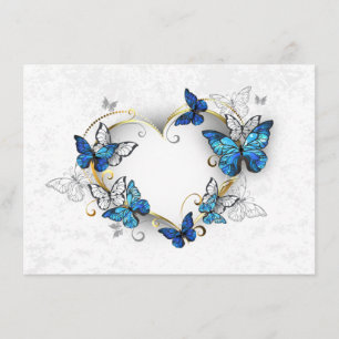 Jewelry Heart med Butterflies Morpho Tilläggskort