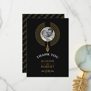 Jewelry inspirerade ram med foto tack kort