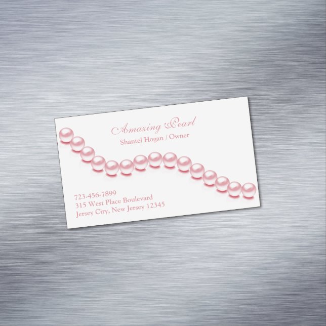 Jewelry Pearl Magnetiska Visitkort (In Situ)