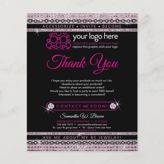 Jewelry Tack, din flygare Flygblad (Framsidan)