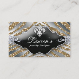 Jewelry Zebra Fleur de lis Gnistra Guld Loyalty Lojalitetskort