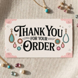 Jewerly Small Business Thank You Business Card Visitkort