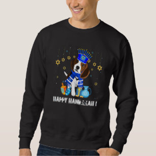 Jewish Beagle Hund Menorah Hat Lycklig Chanukah Ha Lång Ärmad Tröja