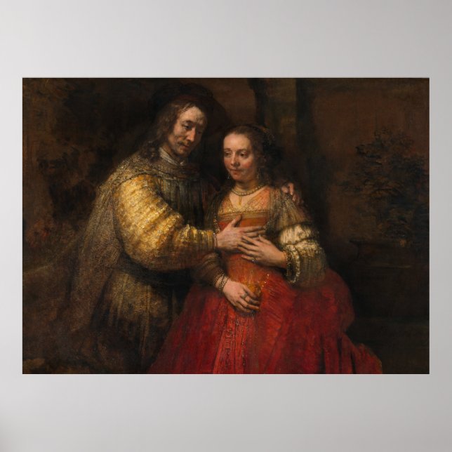 Jewish Bride Rembrandt van Rijn Poster (Framsidan)