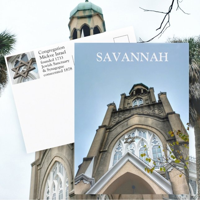 Jewish Congregation Mickve Israel Savannah Georgia Vykort (Skapare uppladdad)