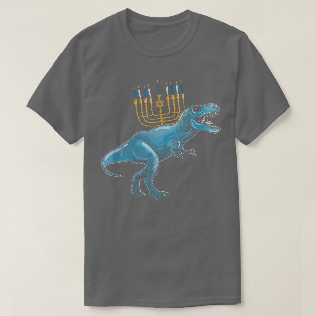 Jewish Dino TRe Menorah Animal Hanukah Pajamas Ch T Shirt (Design framsida)