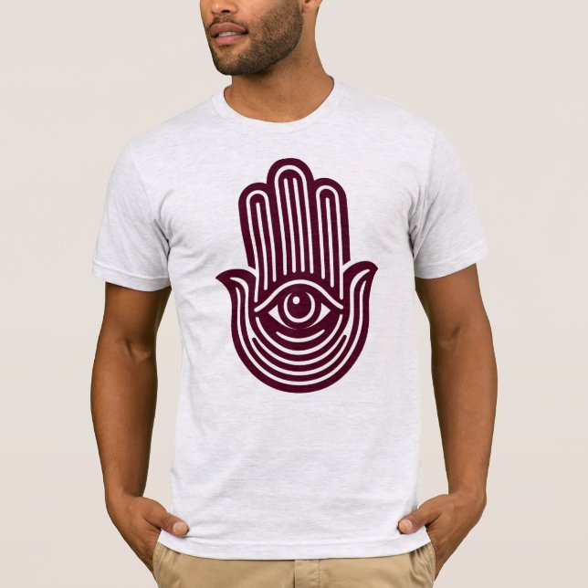 Jewish Hamsa Evil Öga Geometric Judaica Gift T Shirt (Framsida)