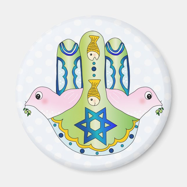 Jewish Hamsa Magnet (Framsidan)