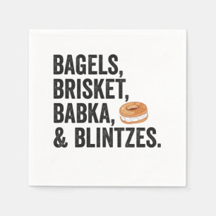 Jewish Hanukkah Bagels Brisket Bakka Blintzes Gift Pappersservett