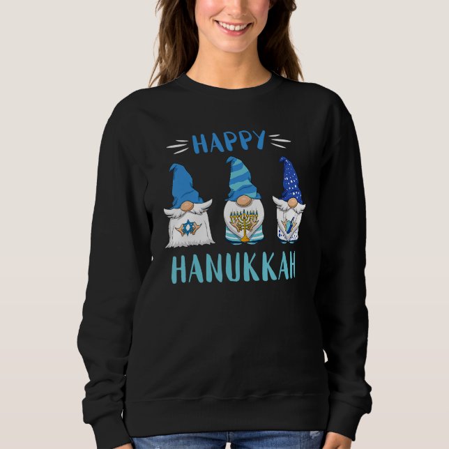 Jewish Hanukkah Gnome Menorah 2022 Happy Hanukkah T Shirt (Framsida)