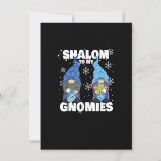 Jewish Hanukkah Menorah Dreidel Gnome Shalom To My Inbjudningar