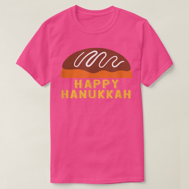 Jewish Holiday Chanukah Sufganiyah Saying Happy Ha T Shirt (Design framsida)