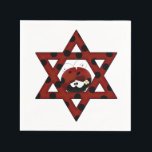 Jewish Ladybug Star of David Pappersservett<br><div class="desc">David Red Star med svart polka dots och en söt liten ladybug.</div>