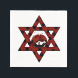 Jewish Ladybug Star of David Pappersservett<br><div class="desc">David Red Star med svart polka dots och en söt liten ladybug.</div>
