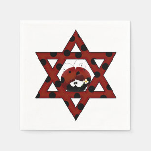 Jewish Ladybug Star of David Pappersservett