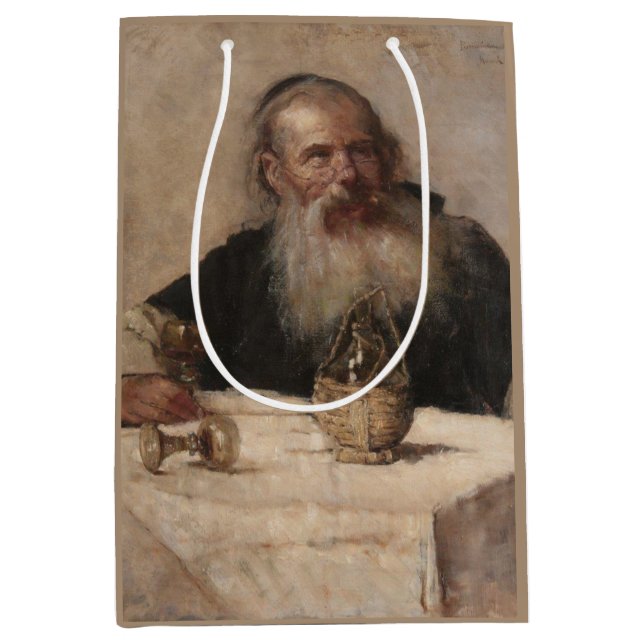 Jewish Man Drinking Vin (av Olga Boznanska) (Framsidan)
