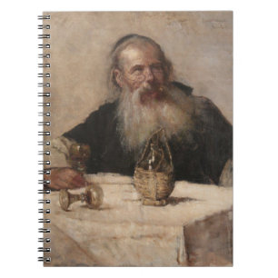 Jewish Man Drinking Vin (av Olga Boznanska) Anteckningsbok
