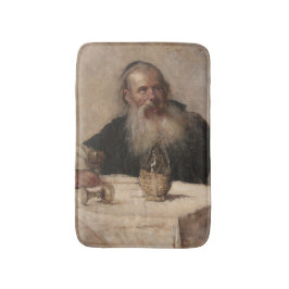 Jewish Man Drinking Vin (av Olga Boznanska) Badrumsmatta