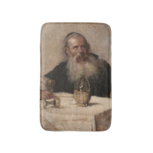 Jewish Man Drinking Vin (av Olga Boznanska) Badrumsmatta