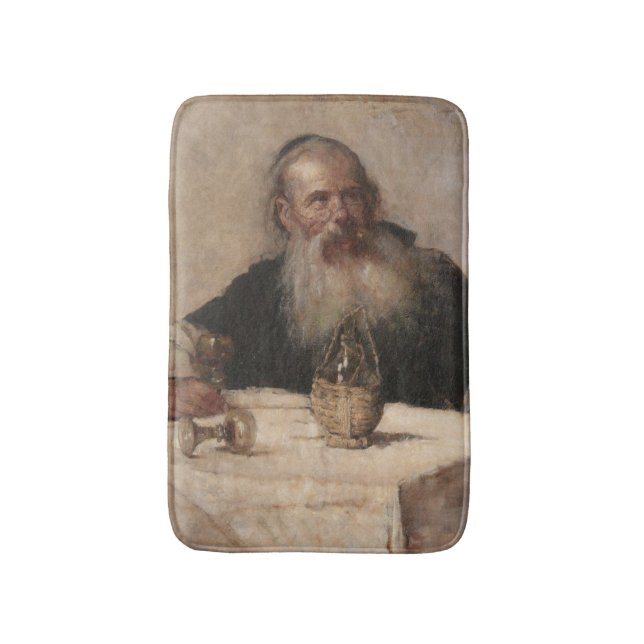 Jewish Man Drinking Vin (av Olga Boznanska) Badrumsmatta (Framsidan (Vertikal))