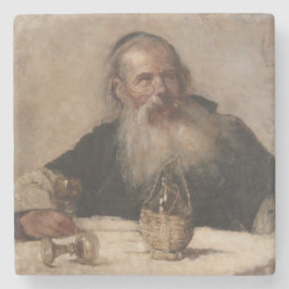 Jewish Man Drinking Vin (av Olga Boznanska) Stenunderlägg