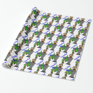 Jewish Man Elf Chrismukkah Wrapping Papper Presentpapper
