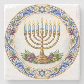 Jewish marble coaster stenunderlägg