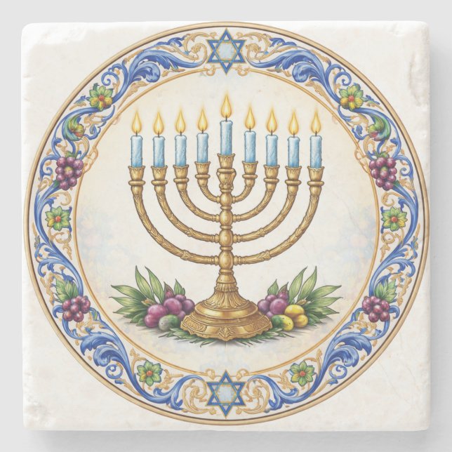 Jewish marble coaster stenunderlägg (Framsidan)