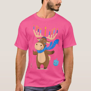 Jewish Moose Funny Hanukkah Moose Girl Paja T Shirt