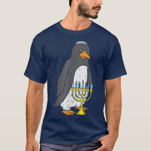 Jewish Penguin Menorah Animal Hanukkah Pajamas Cha T Shirt