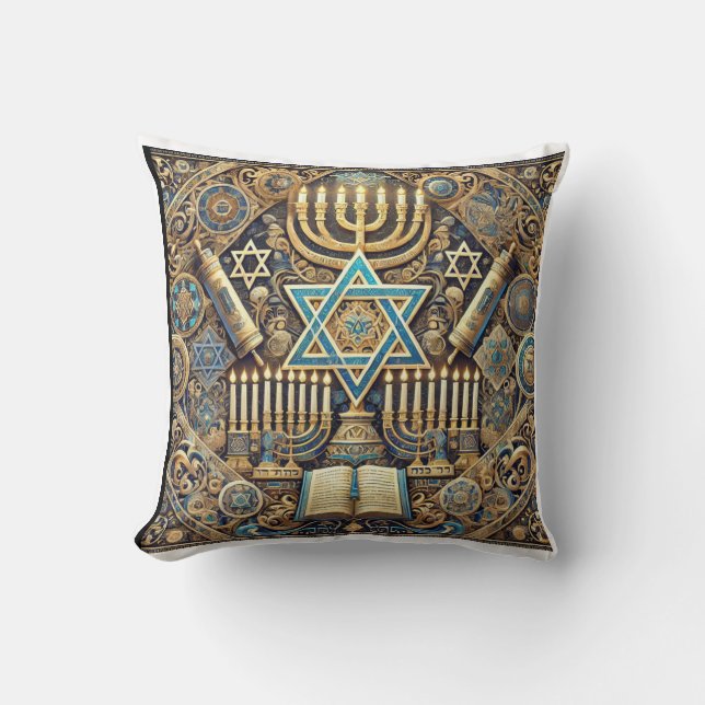 Jewish pillo star of david pillow kudde (Framsida)