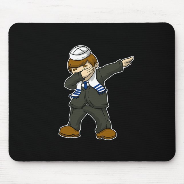 Jewish Pub Mitzvah Boy Dabbing Lycklig Hanukah Musmatta (Framsidan)