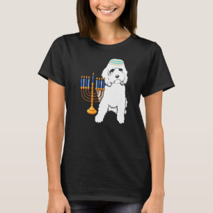 Jewish Pudel Hund Menorah Hanukkah Pajamas Chanuka T Shirt