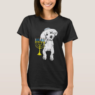 Jewish Pudel Hund Menorah Hanukkah Pajamas Chanuka T Shirt