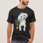 Jewish Pudel Hund Menorah Hanukkah Pajamas Chanuka T Shirt<br><div class="desc">Ta den här roliga judiska Pudel Hund T-Shirt som en Hanukkah-gåva till din heliga vän eller familjemedlem! Snurra din drömdel på Chanukah pyjamas Jew Jew Jew PJs Hebrew för manar,  kvinnor,  barn,  flickor,  pojkar och ha en lycklig Hannukah</div>