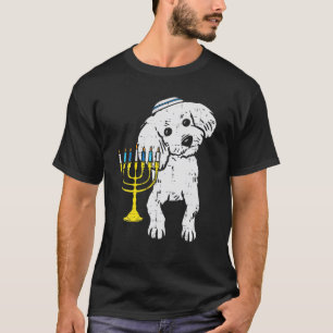 Jewish Pudel Hund Menorah Hanukkah Pajamas Chanuka T Shirt