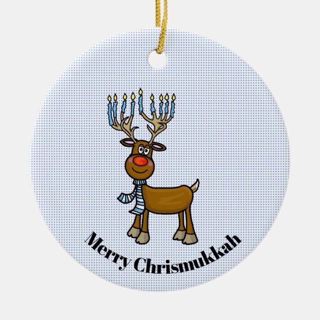 Jewish Rudolph Chrismukkah Ornament (Framsidan)
