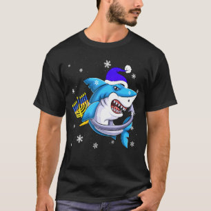 Jewish Shark Menorah Hanukkah Chanukah Animal T Shirt