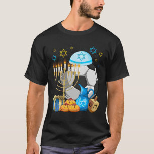 Jewish Soccer Menorah Hanukkah Chanukah Sport T Shirt
